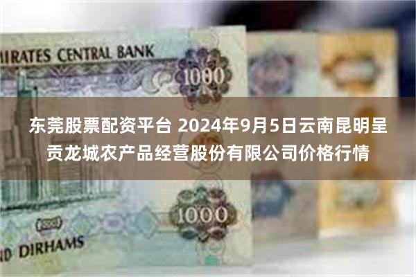 东莞股票配资平台 2024年9月5日云南昆明呈贡龙城农产品经营股份有限公司价格行情