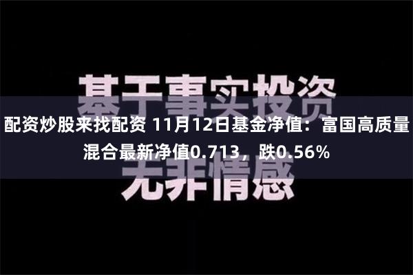 配资炒股来找配资 11月12日基金净值：富国高质量混合最新净值0.713，跌0.56%